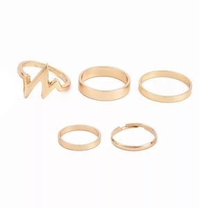 5 Ring Set in Silver or Gold